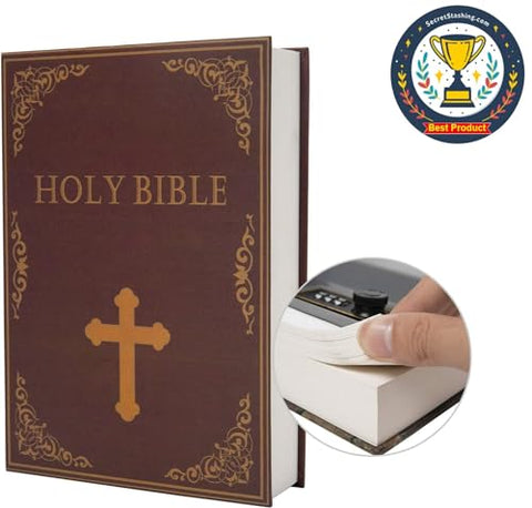 Premium Real Paper Diversion Book Safe (The Holy Bible Disguise) - Secret Stashing - Concealment Furniture, Diversion Safes, Home Security Safes