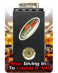 Gamblebox Pocket Cash Drop Lock Box Safe Wallet with Red Velvet Bag