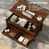 Lift Top Coffee Table with Drawers and Hidden Compartment - Secret Stashing - Concealment Furniture, Diversion Safes, Home Security Safes