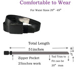 Generic Hidden Zipper Compartment Travel Belt