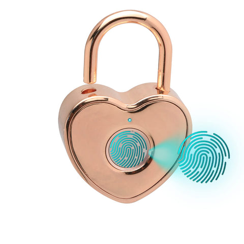 Heart Shaped Fingerprint Padlock - Secret Stashing - Concealment Furniture, Diversion Safes, Home Security Safes