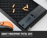 DOJ Certified Smart Pistol Safe Quick Access with Biometric Fingerprint - Secret Stashing - Concealment Furniture, Diversion Safes, Home Security Safes