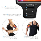 iPhone 15 14 13 12 11 Armband with AirPods Holder, JEMACHE Water Resistant Gym Running Workouts Arm Band for iPhone XR, 11, 12, 13, 14, 14 Pro, 15, 15 Pro (Black) - Secret Stashing - Concealment Furniture, Diversion Safes, Home Security Safes