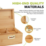 Large Bamboo Box with Combination Lock - Secret Stashing - Concealment Furniture, Diversion Safes, Home Security Safes