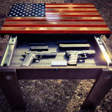 Concealment End Table - American Flag - Secret Stashing - Concealment Furniture, Diversion Safes, Home Security Safes