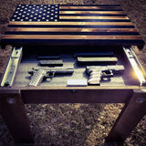 Concealment End Table - American Flag - Secret Stashing - Concealment Furniture, Diversion Safes, Home Security Safes