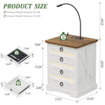 Smart Nightstand with Hidden Lockable Drawer (Concealment Furniture)