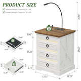 Smart LED Nightstand with Hidden Lockable Gun Drawer