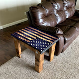 Concealment End Table - American Flag - Secret Stashing - Concealment Furniture, Diversion Safes, Home Security Safes