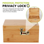 Large Bamboo Box with Combination Lock - Secret Stashing - Concealment Furniture, Diversion Safes, Home Security Safes