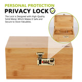 Large Bamboo Box with Combination Lock - Secret Stashing - Concealment Furniture, Diversion Safes, Home Security Safes