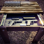 Concealment End Table - American Flag - Secret Stashing - Concealment Furniture, Diversion Safes, Home Security Safes