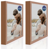 2-Piece Picture Frame Diversion Safe – 11x14", Hidden for Cash & Jewelry (Brown)
