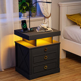 LED Smart Nightstand with Gun Box