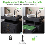 LED Smart Nightstand with Gun Box