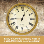 Gold Wall Clock & Hidden Safe - Secret Stashing - Concealment Furniture, Diversion Safes, Home Security Safes