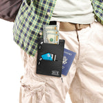 Hidden Shackle Travel Belt Wallet w/RFID Blocker - Secret Stashing - Concealment Furniture, Diversion Safes, Home Security Safes