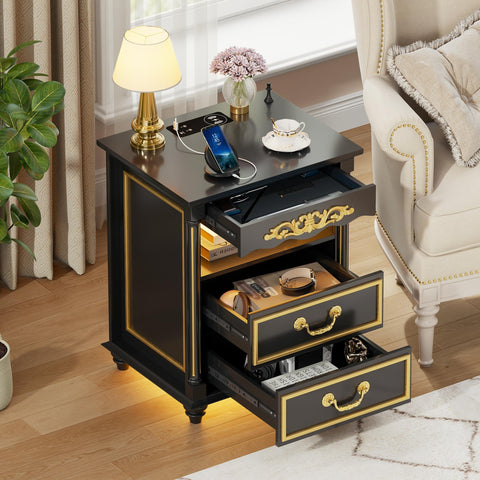 Retro Nightstand with Hidden Gun Storage