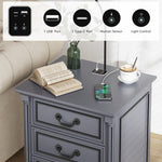 Smart Nightstand with Hidden Gun Drawer and Reading Lamp