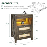 Night Stand with Gun Drawer - Secret Stashing - Concealment Furniture, Diversion Safes, Home Security Safes