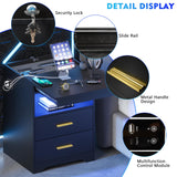 Smart Nightstand with Concealed Gun Drawer