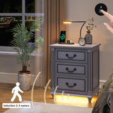 Smart Nightstand with Hidden Gun Drawer and Reading Lamp