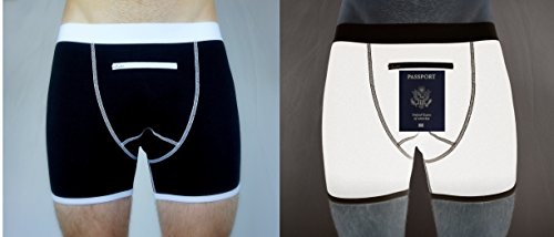 Frontwalk Mens Pocket Underwear with Secret Front Stash Pocket