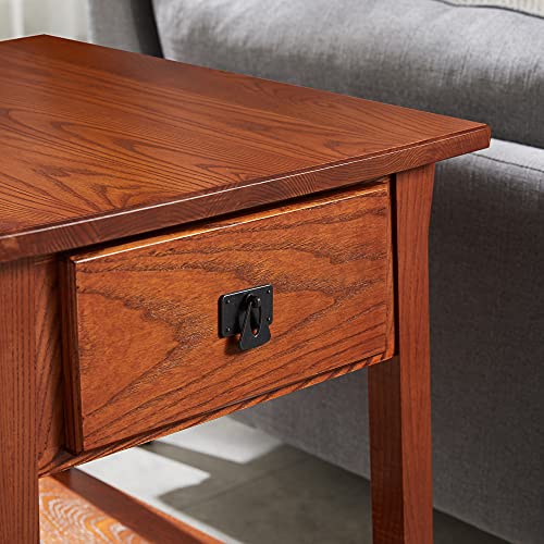 Secret Compartment Side Table w Locking Drawer