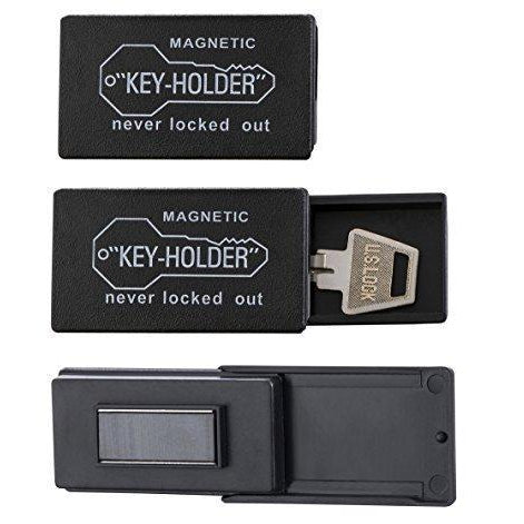 magnetic hide a key holder - fits 2.75 inches long keys, extra super strong  magnet, good for extra spare car key, house key, warehouse key, 100% safe  compartment, (pack of 3pc) 