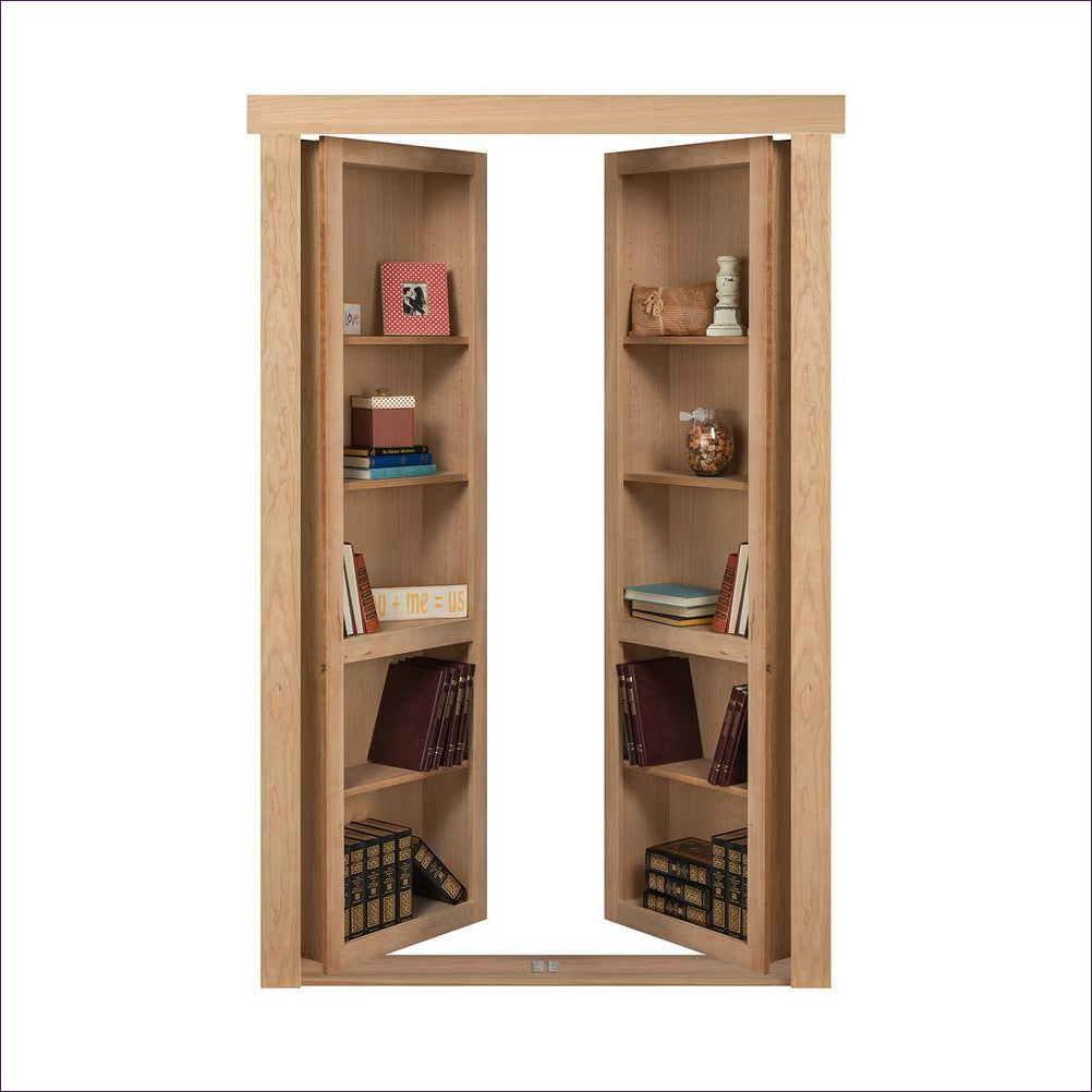 Unassembled Flush Mount Bookcase French Door– Murphy Door